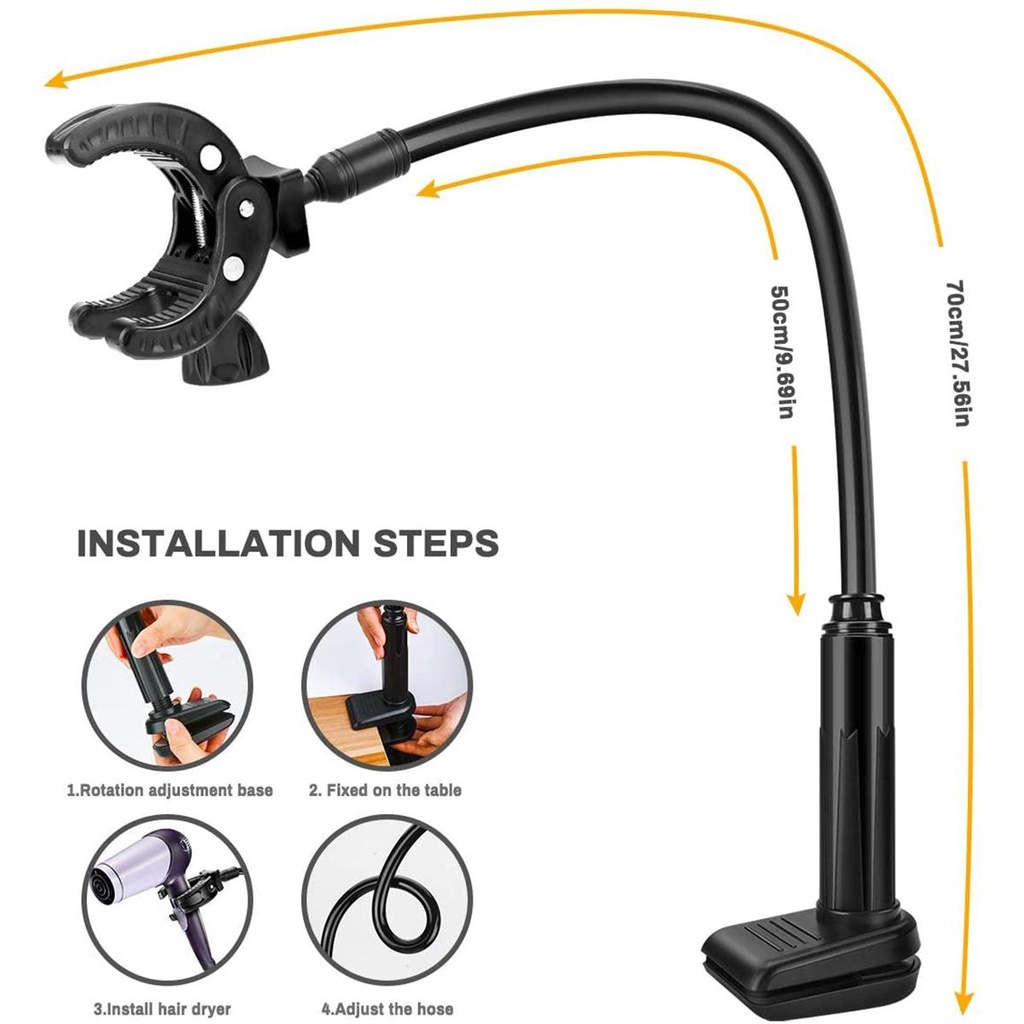 Giá Đỡ Máy Sấy Tóc Đứng Rảnh Tay Điều Chỉnh Được Cho Thú Cưng
