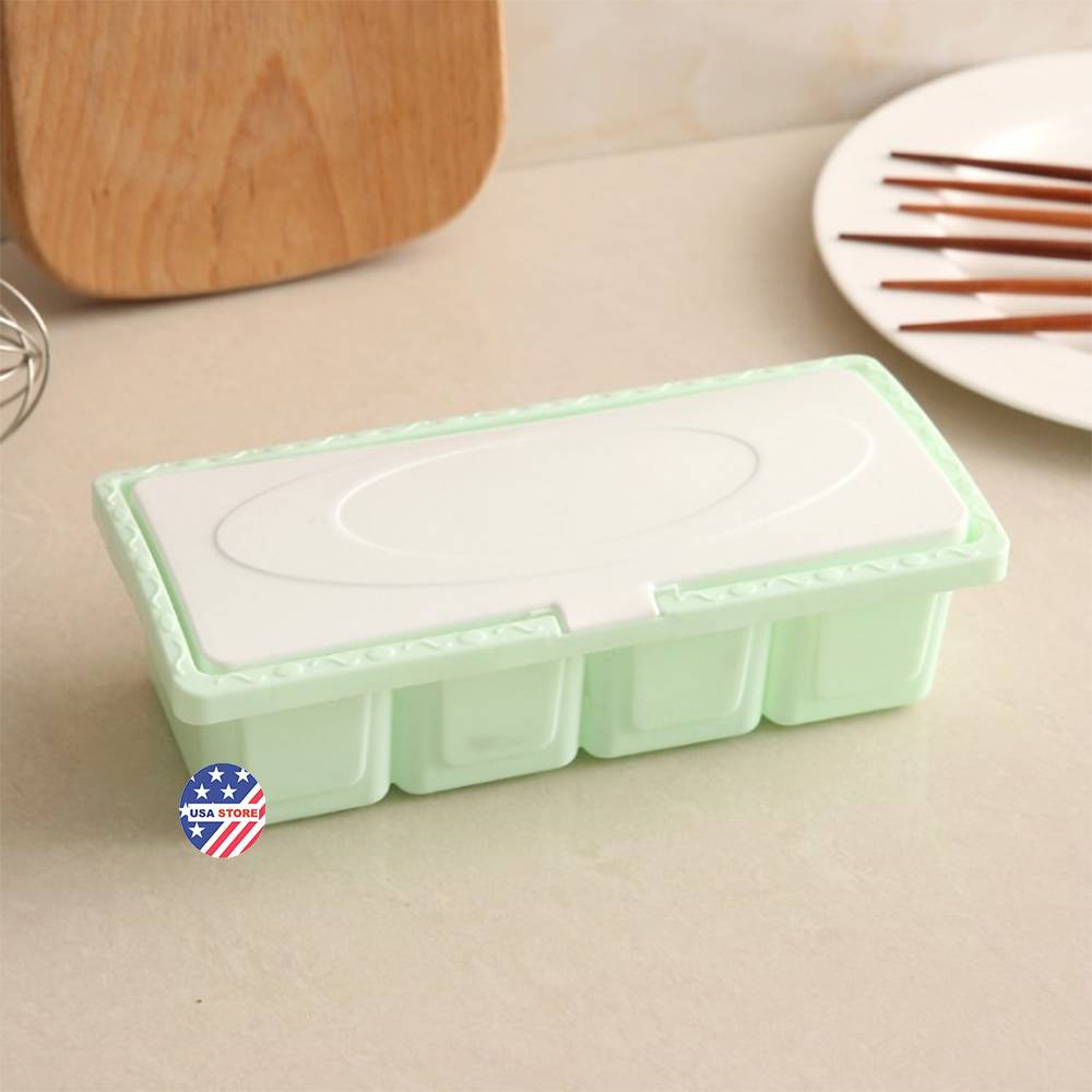 Đựng Gia Vị 4 Ngăn T4 (Kiểu Chữ Nhật Ngang)