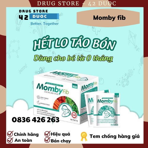 CHẤT XƠ MOMBY FIB NHUẬN TRÀNG HẾT TÁO BÓN AN TOÀN CHO TRẺ EM, BÀ BẦU MOMBYFIB