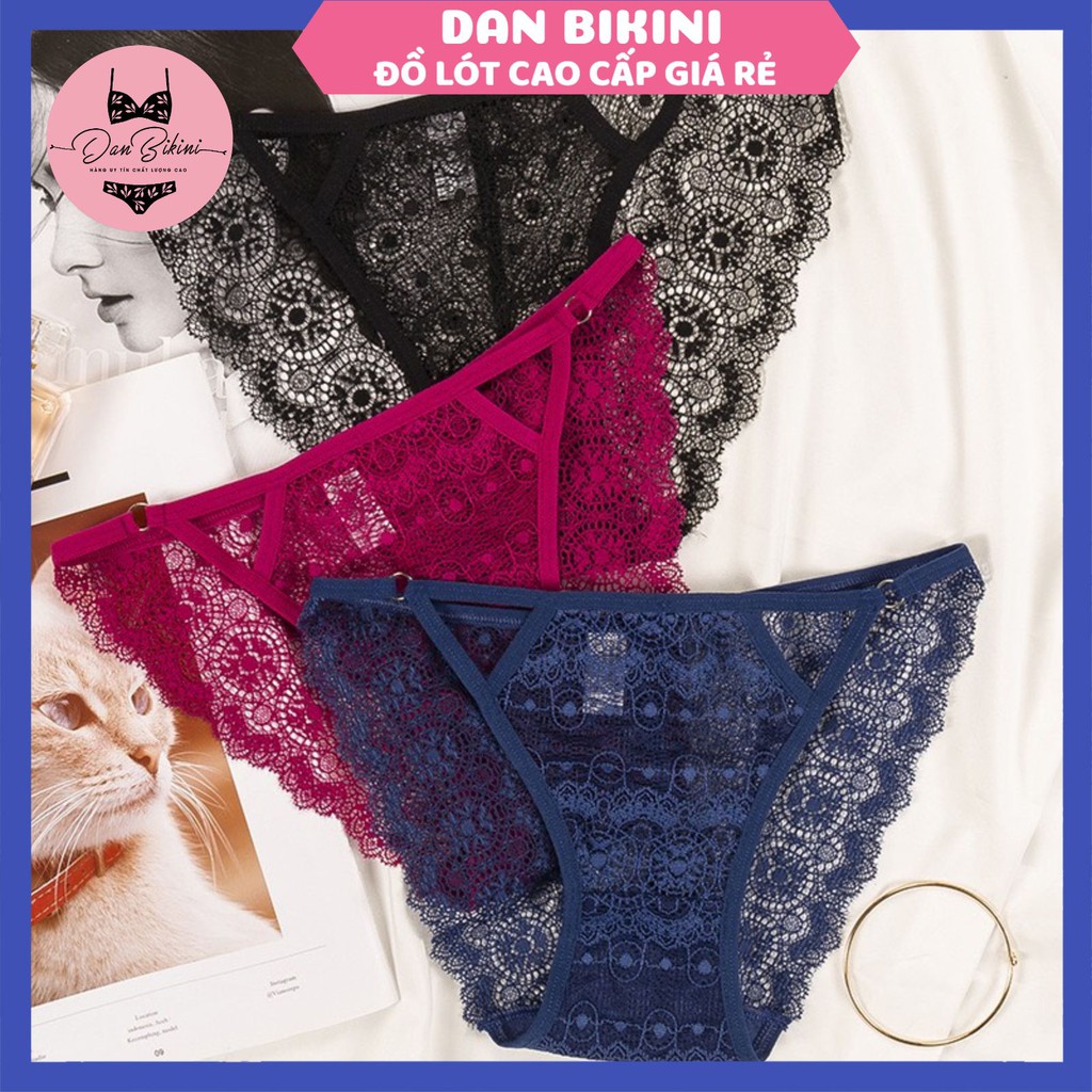 Quần Lót Ren Nữ xuất âu cao cấp một mảnh viền bèo thiết kế ren phối hoa Mẫu 802
