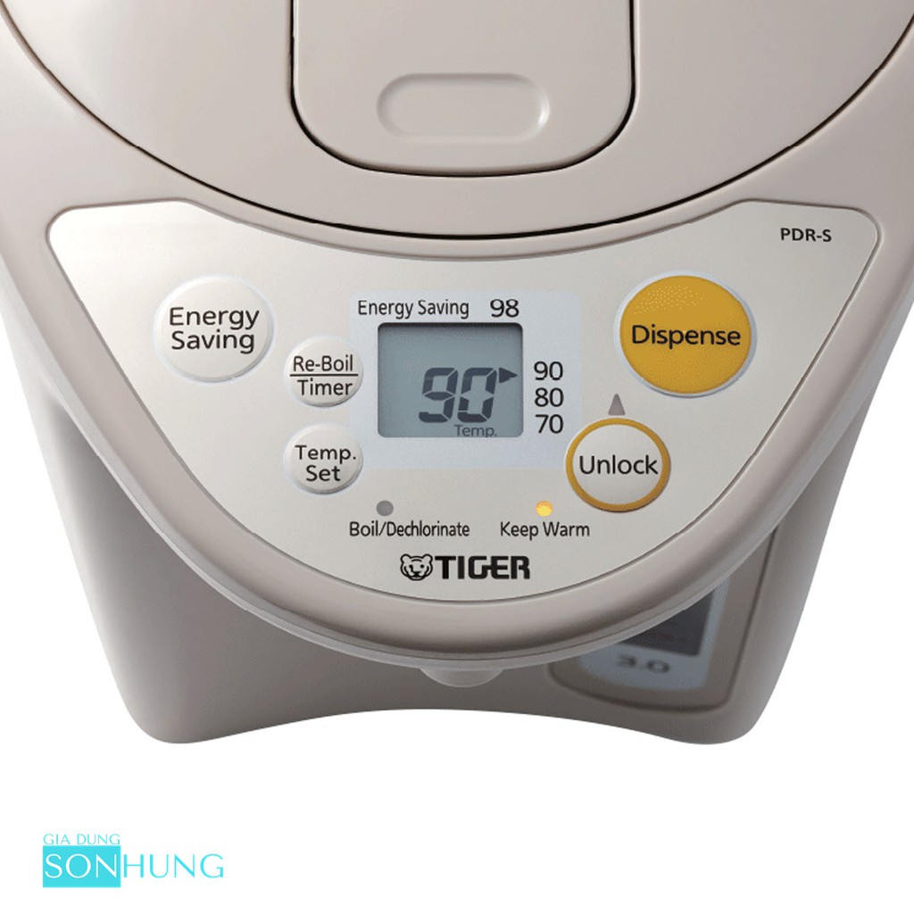 BÌNH THỦY ĐIỆN TIGER PDR-S40W VÀ PDR-S30W DUNG TÍCH 4 LÍT VÀ 3 LÍT NHẬP KHẨU NHẬT BẢN