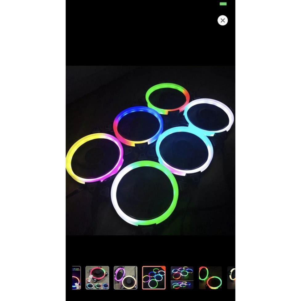 Bộ 3 fan 12cm Coolmon RGB Led Ring tặng bộ điều khiển remote led 2 vòng