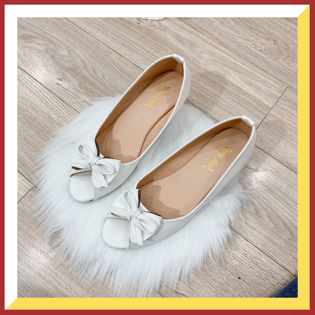 Giày Cao Gót Đế Vuông Nữ Giày Búp Bê Big Size 3 Phân Hoàng Thanh G1