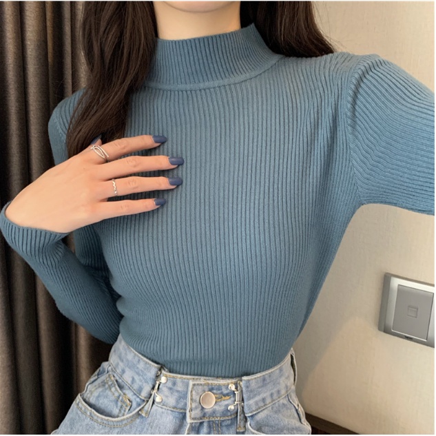 Áo Len Nữ Vải Len Tăm Cổ 3 Phân Form Ôm ALE03 | BigBuy360 - bigbuy360.vn