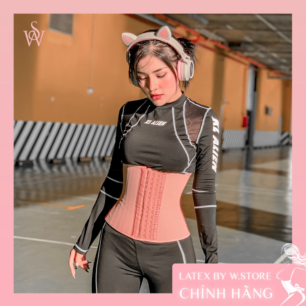 Latex Hồng WSTORE 27 Xương Giảm Eo Sau Sinh & Sau Hút Mỡ - Gen Nịt Bụng Latex Chuẩn Chính Hãng