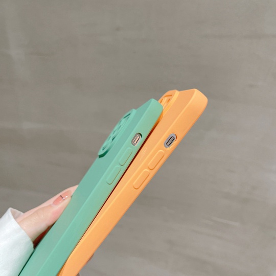 Ốp điện thoại mềm màu cam sáng đơn giản thích hợp cho Iphone 12 11 13 pro promax xs max xr x 7 8 plus