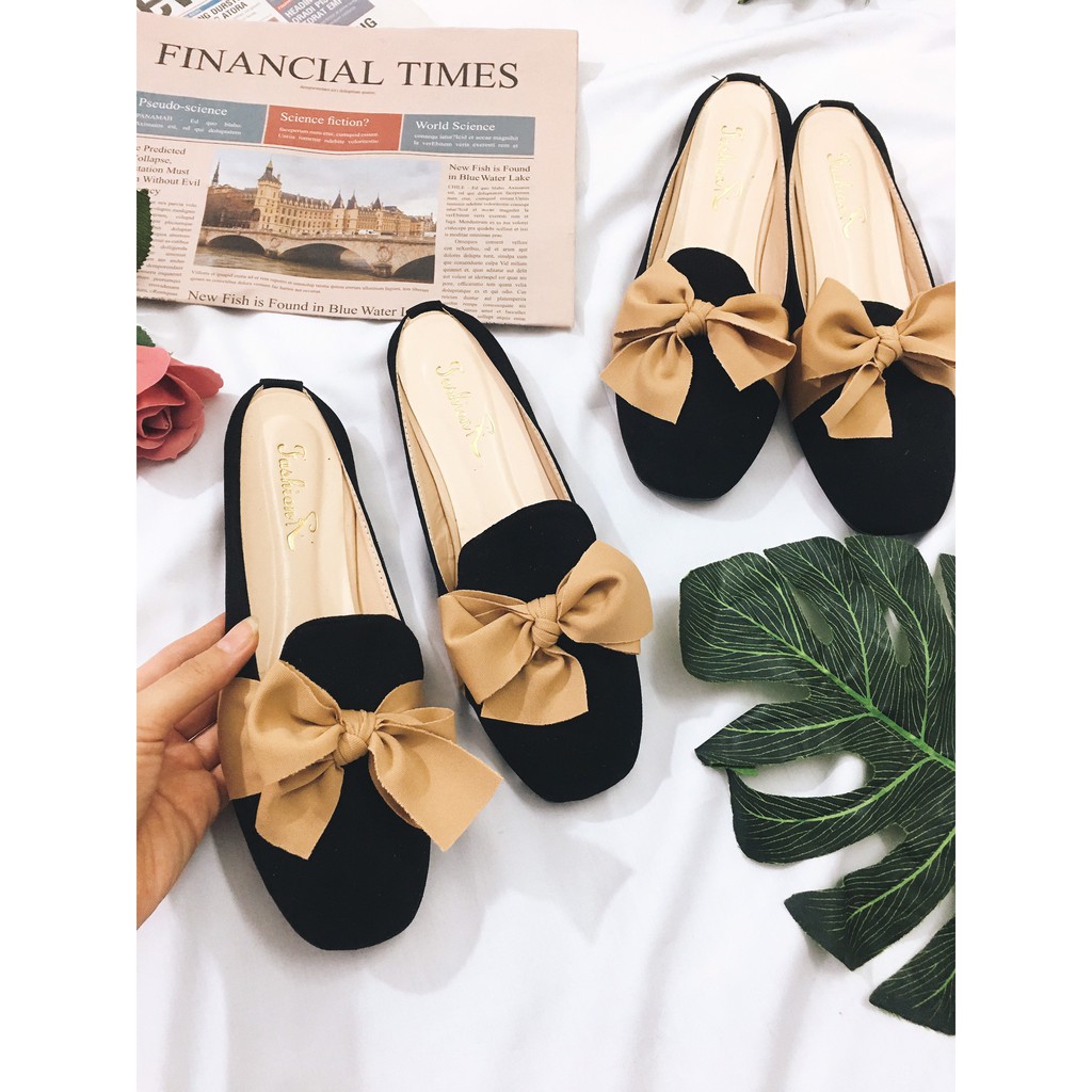 Giày nữ búp bê đính nữ xinh xắn màu đen shynstores | BigBuy360 - bigbuy360.vn