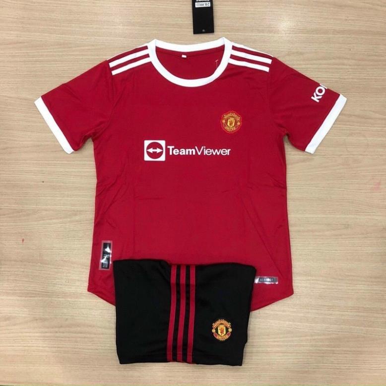 Quần áo bóng đá trẻ em 2022-( CLB Manchester United)Chất vải thun Lạnh cao cấp 🥇