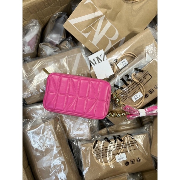 TÚI ZAR…A BEAD TRIM QUILTED CELL PHONE CASE