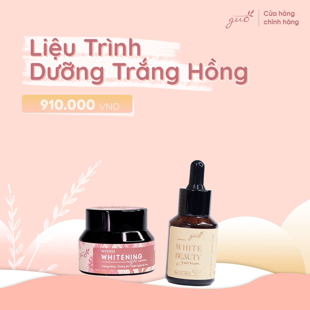 Combo Kem Face đêm vi tảo đỏ và Serum dưỡng GUO dành cho bà bầu