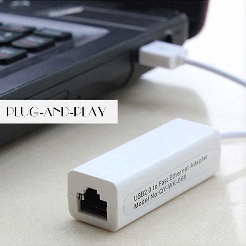 Bộ chuyển USB 2.0 to LAN giúp kết nối mạng cho tivi box, điện thoại, laptop không có cổng Ethernet