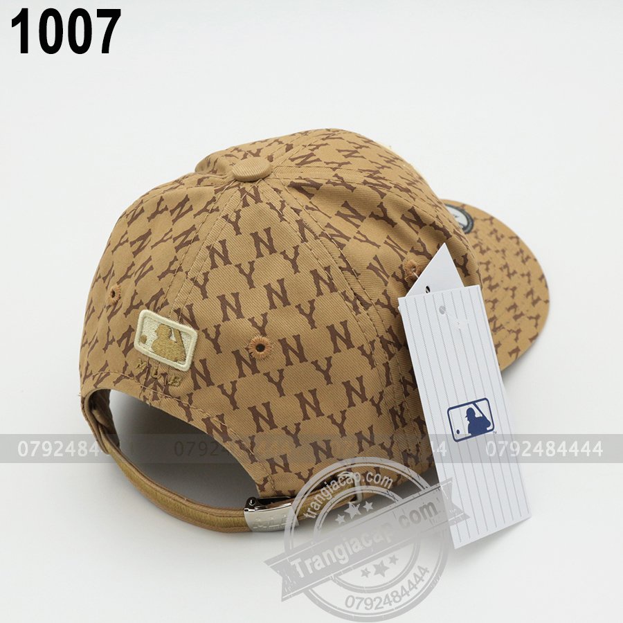 Combo 2 Nón MLB Monogram NY nâu