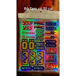 Bộ tem rời 40 cái Trang Trí xe máy