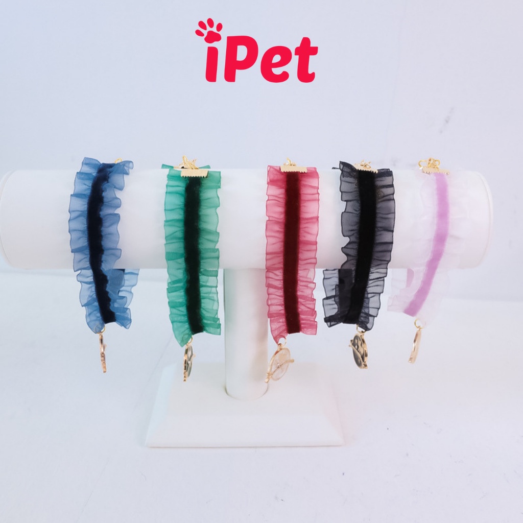 Vòng Cổ Ren Dễ Thương Cho Thú Cưng Chó Mèo - iPet Shop