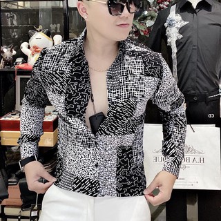 ÁO SƠ MI NAM HOẠ TIẾT THỔ CẨM TAY DÀI VẢI LỤA MỊN MÁT, ĐI CHƠI ĐI TIỆC, CÔNG SỞ LỊCH LÃM FORM BODY