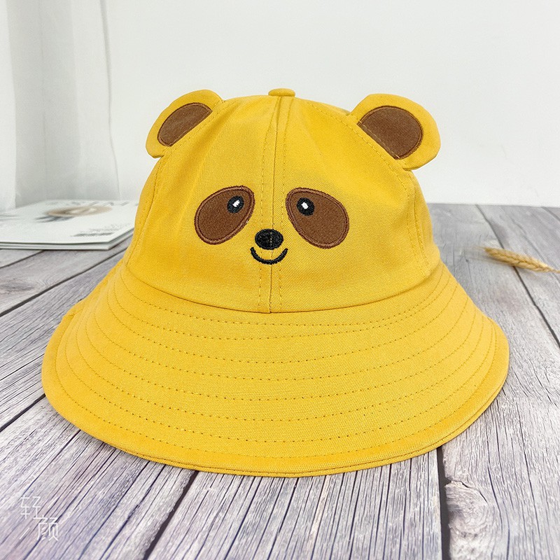 Mũ bèo vành rộng họa tiết hoạt hình tai gấu cho nữ sinh