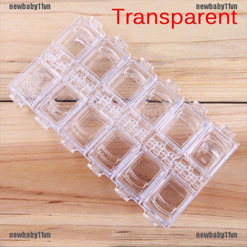 Hộp Nhựa 12 Ngăn Đựng Trang Sức / Hạt / Trang Sức Làm Móng Nghệ Thuật