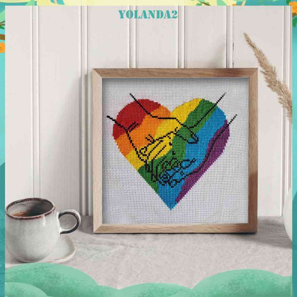 Bộ Tranh Thêu Chữ Thập Tự Làm 11CT Hình Trái Tim Xinh Xắn