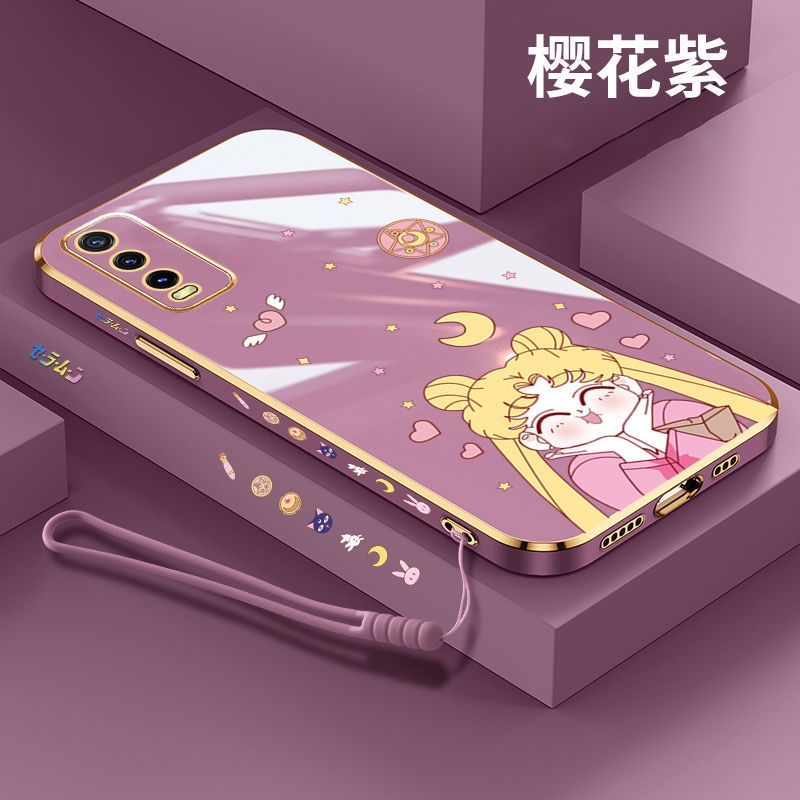 Sailor moon Ốp Điện Thoại Silicon Mạ Viền Cho vivo Y20 Y20S Y20S G T1 5G Y50 Y30 Y30i Y20i Y12A Y12S Y93 Y95 Y97 Y73S S7E