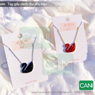 500c In theo yêu cầu Tag Phụ kiện khuôn riêng (Size Trung) Thẻ treo Trang sức Bông tai Khuyên tai Nơ kẹp tóc Dây chuyền