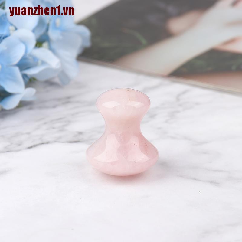 Đá thạch anh hồng gua sha massage mắt và mặt