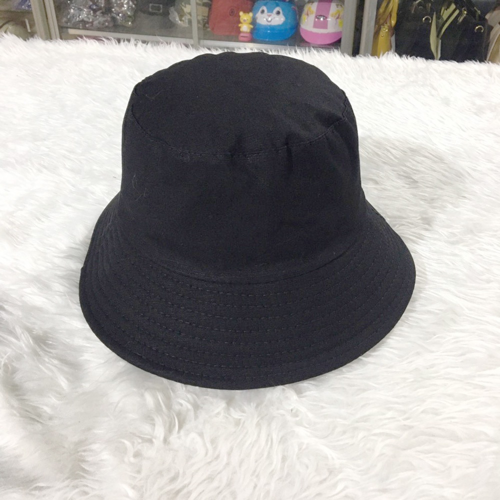 Nón bucket tai bèo thêu chất liệu vải Cotton thoáng mát mà hợp mốt thời trang