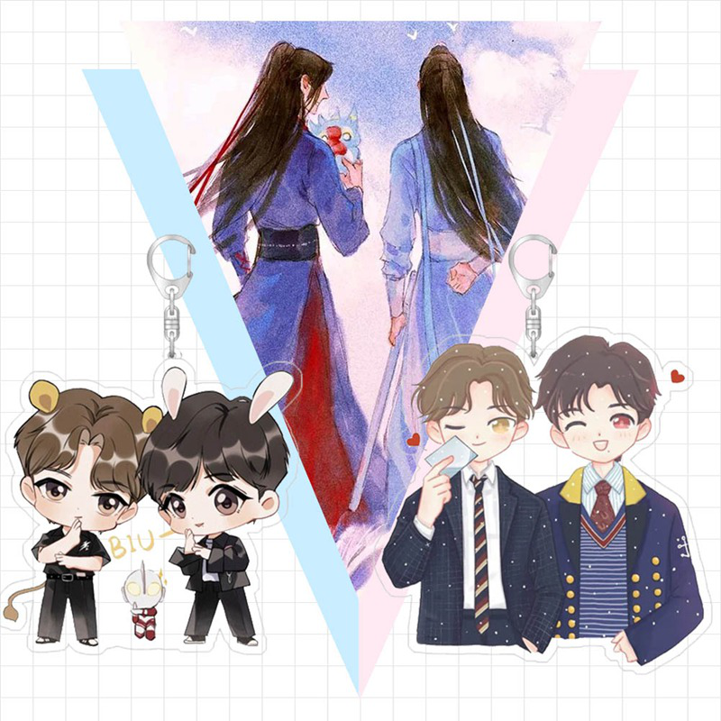 Tmdbyx Móc Khóa Gắn Hình Nhân Vật CHEN QING LING/Wei WuXian/Lan WangJi/Xiao Zhan/Wang Yibo Trong THE UNTAMED Bằng Acrylic