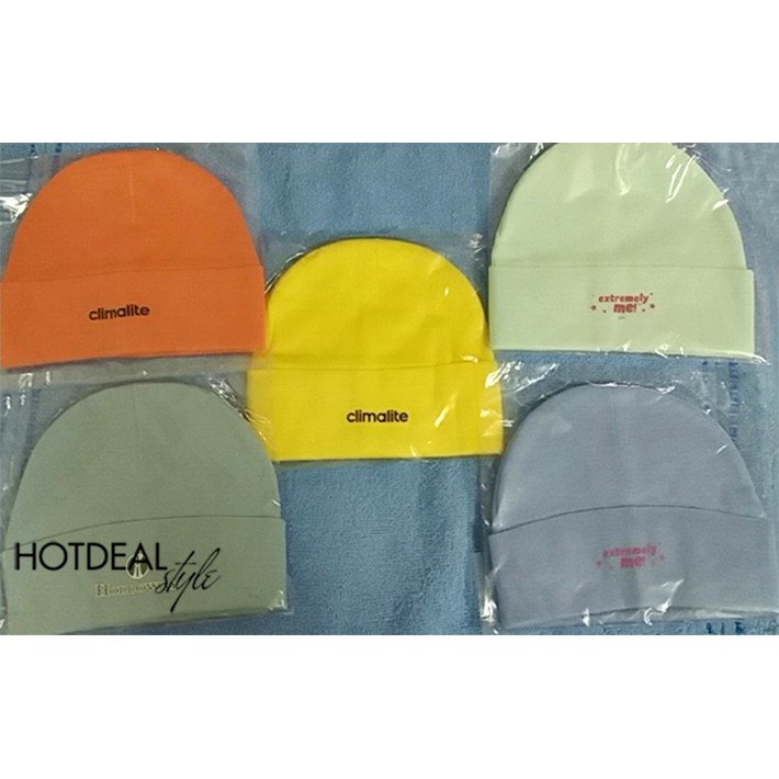 Combo 03 Nón Thun Len Tròn Co Giãn Cho Bé Sơ Sinh