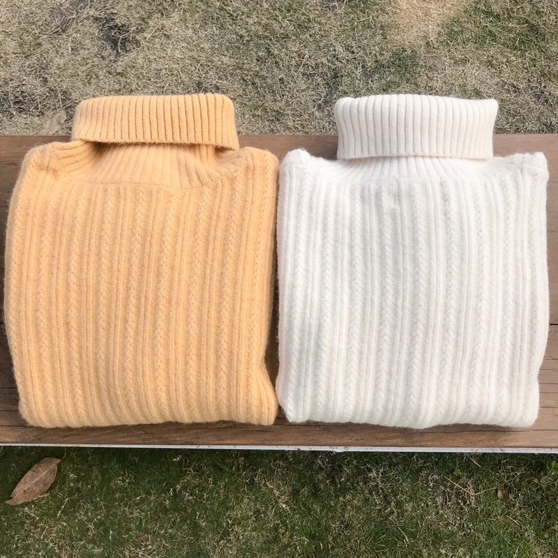 Áo len cổ lọ tay dài xớ dọc nổi LEN clothing 7786