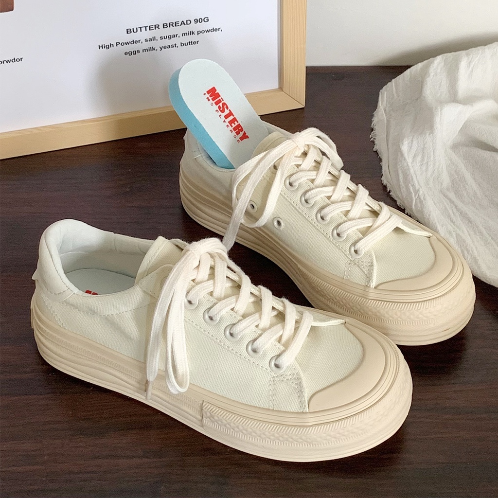 Mistery Giày Canvas Trắng Thời Trang MIS-803