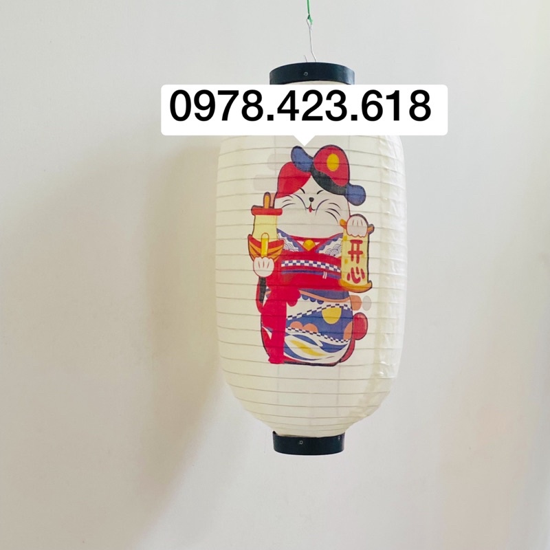 Đèn Lồng Nhật Bản - Lồng đèn in hình mèo - đèn lồng in món ăn - trang trí nhà hàng, lễ hội, quán bar (lantern)