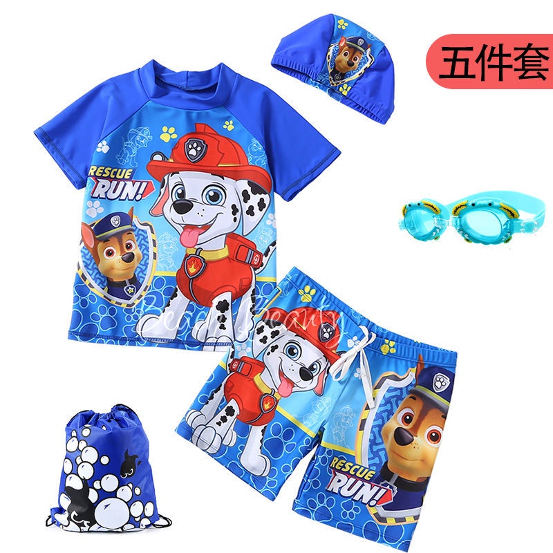 ♛Bộ Đồ Bơi In Hình Superman/Siêu Nhân/Captain America Cho Bé Trai