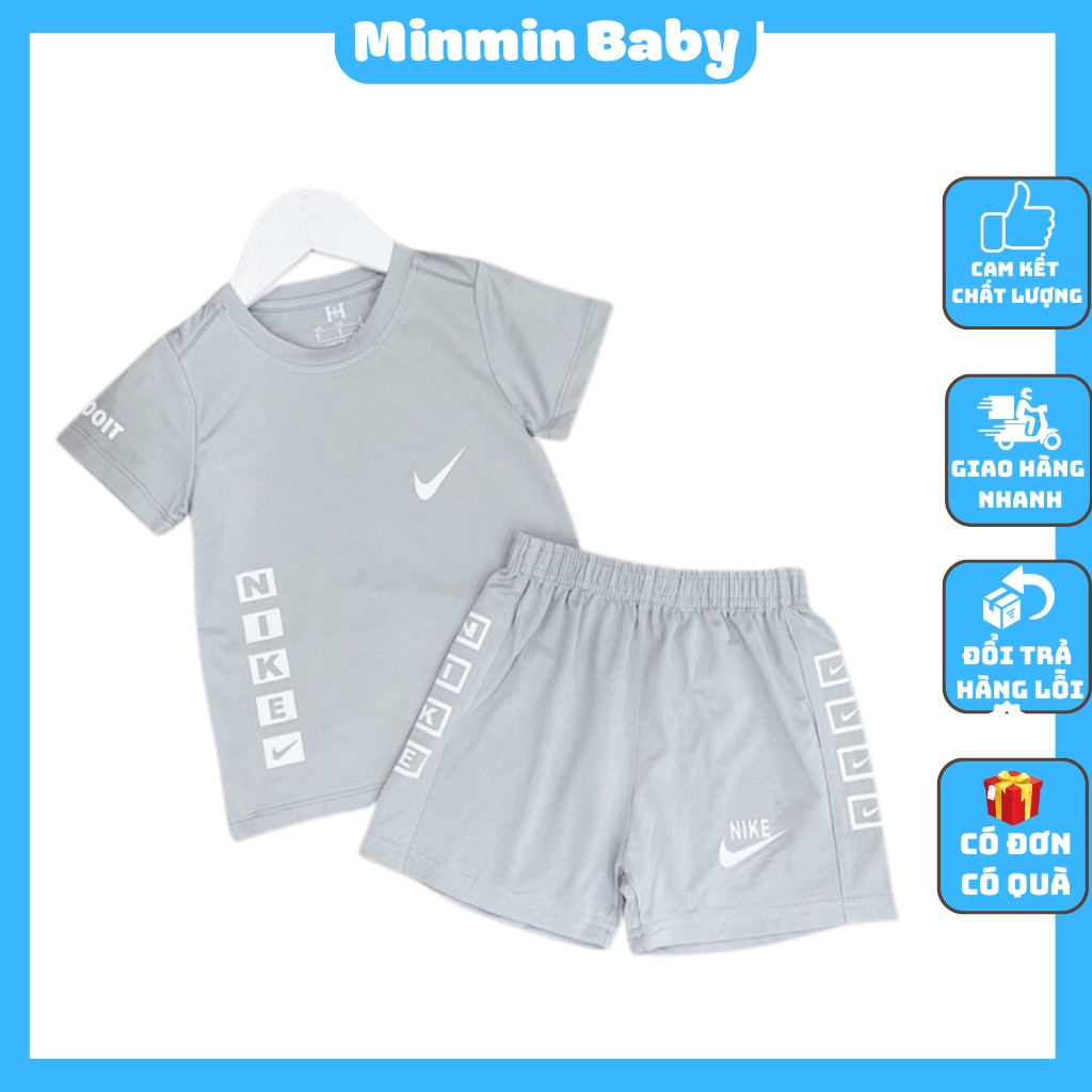 Bộ thể thao cho bé trai Minmin baby, Đồ bộ quần áo bé trai chất thun Cotton siêu mát cho bé QATEA27 từ 6-28kg