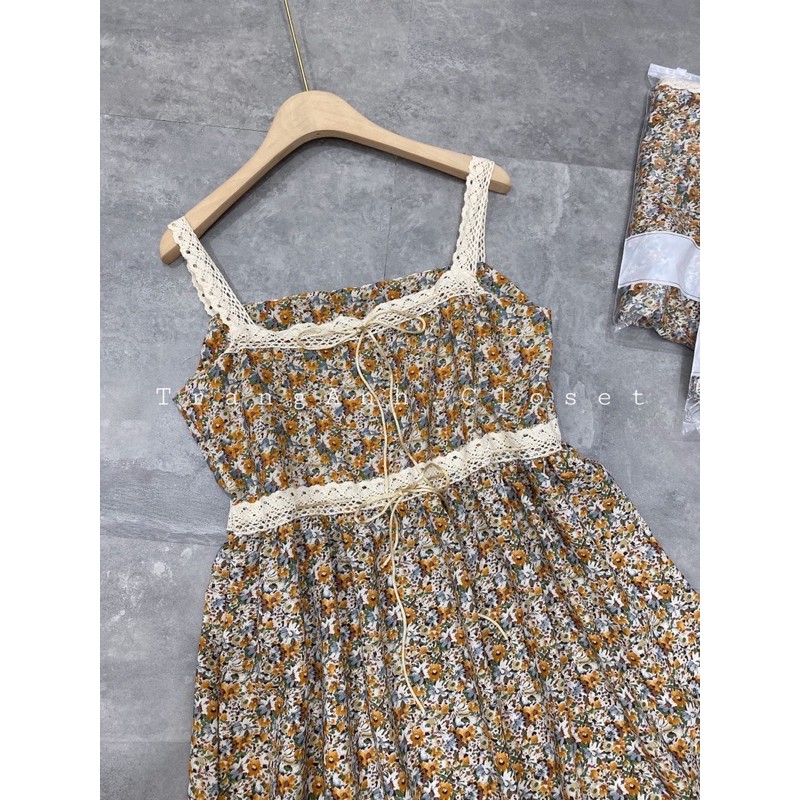 [Ảnh thật + Video trải sàn] Váy maxi hoa mix ren siêu xinh | BigBuy360 - bigbuy360.vn