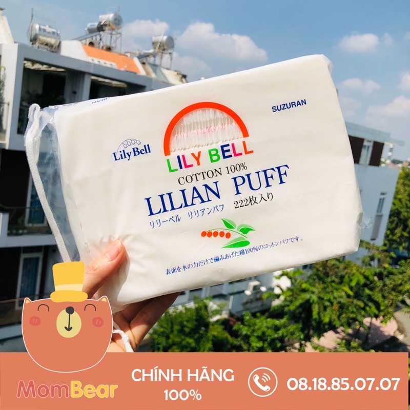 Bông Tẩy Trang Lily Bell Lilian Puff Cotton (222 miếng)