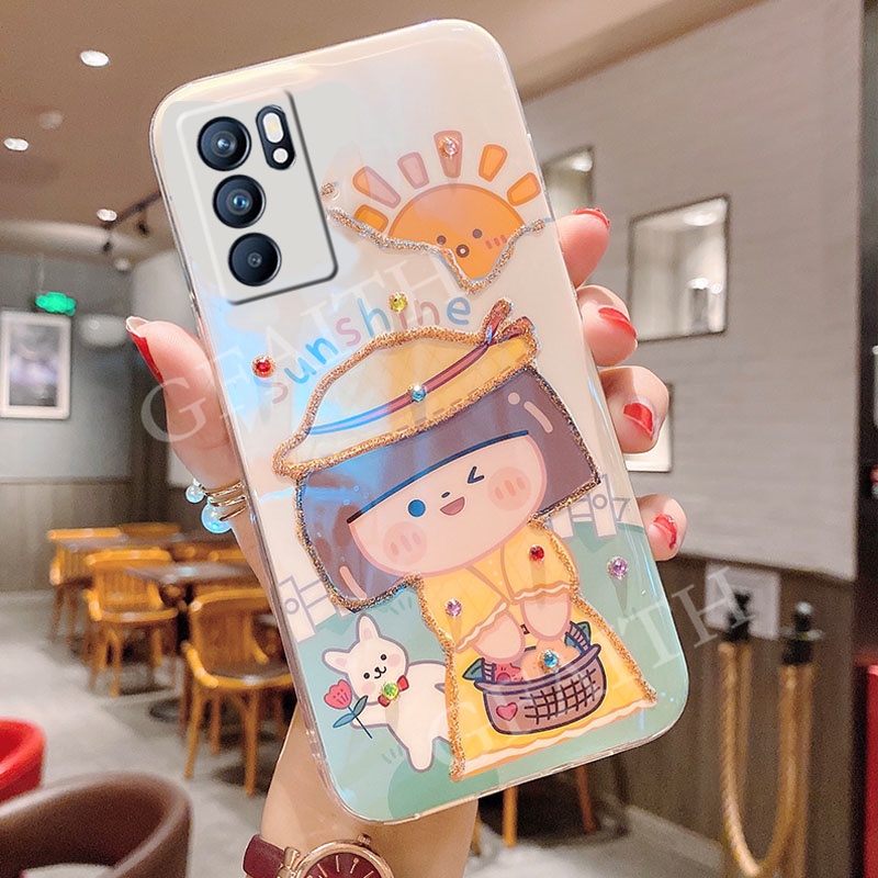 Ốp Điện Thoại Mềm Đính Đá Giả Lấp Lánh Cho OPPO Reno 6Z 6 5F 5 5Pro 4 4Pro 4G 5G Reno6 Z Reno5 F Pro Reno4 Pro