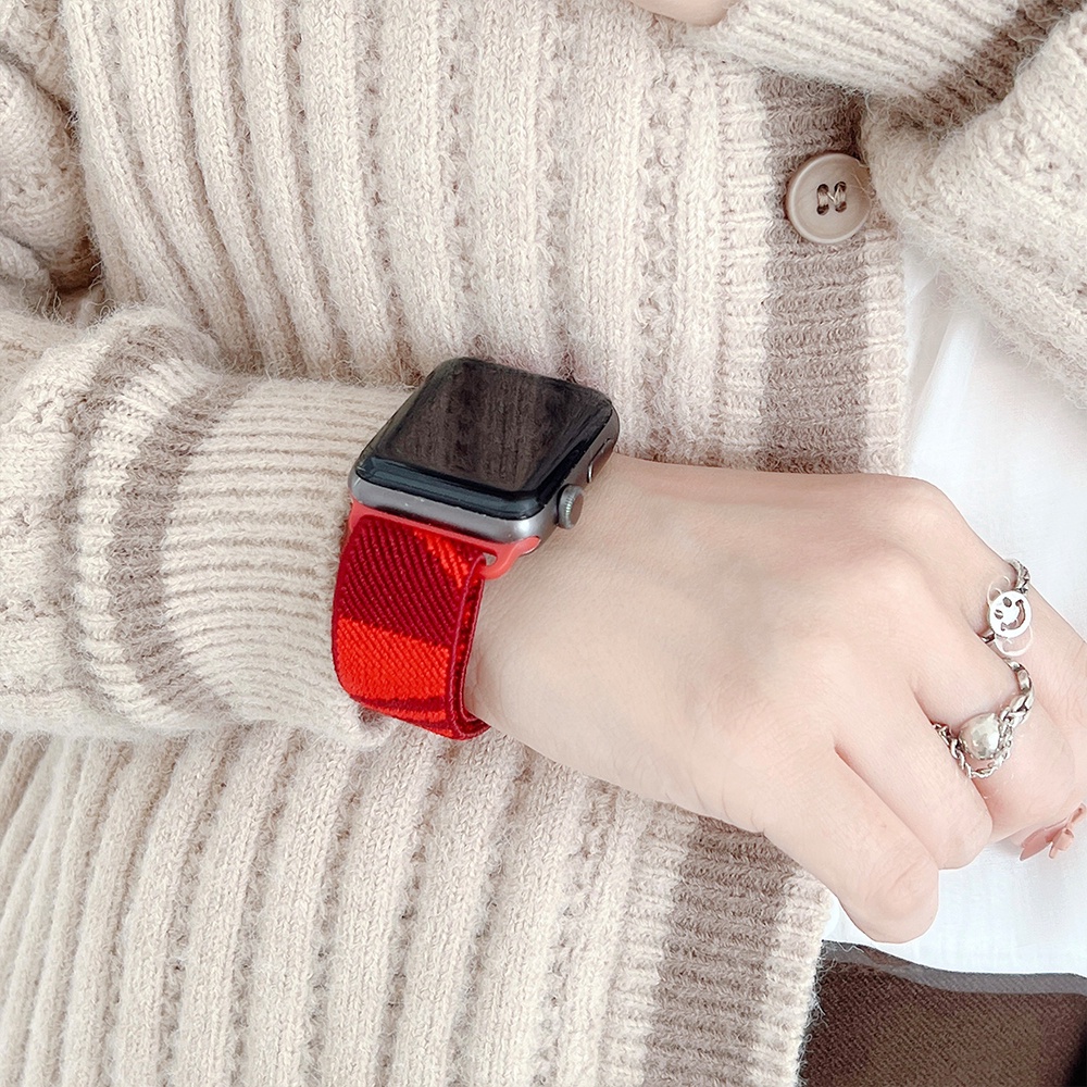 Dây Đeo Đồng Hồ Apple Watch iWatch Ultla Series 3 4 5 6 se 7 8 Bằng Nylon Đàn Hồi Có Thể Điều Chỉnh