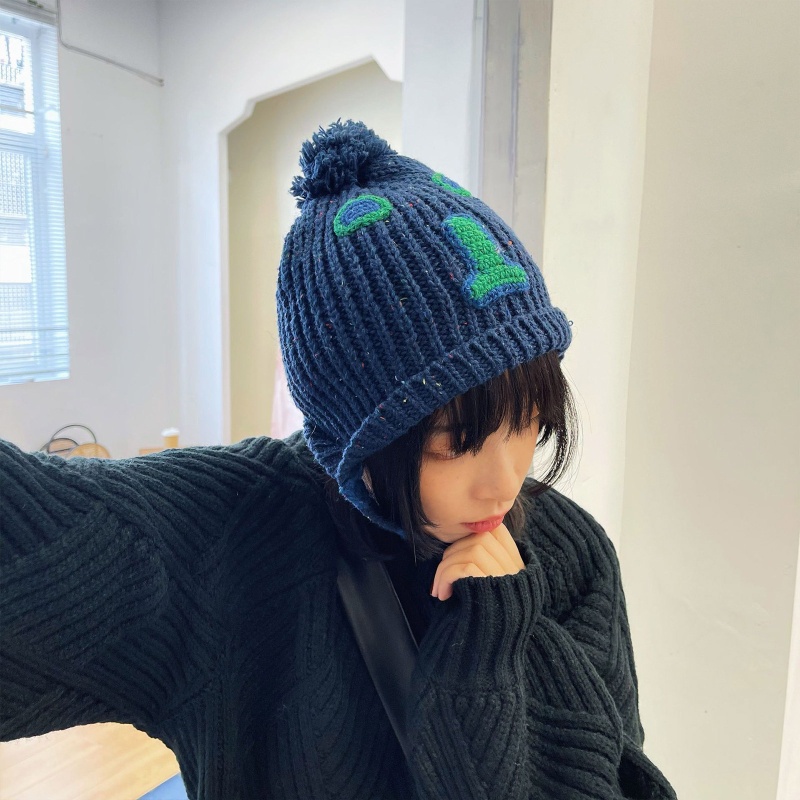 Mũ beanie Trùm Tai Giữ Ấm Mùa Đông Dành Cho Nữ