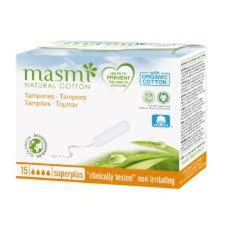 Tampon không cần đẩy 15 miếng siêu thấm 4 giọt hữu cơ Masmi
