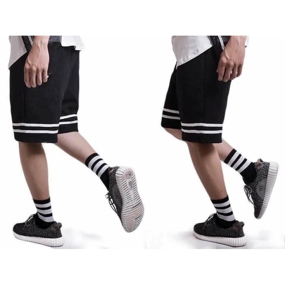 Short thun 2 sọc Unisex