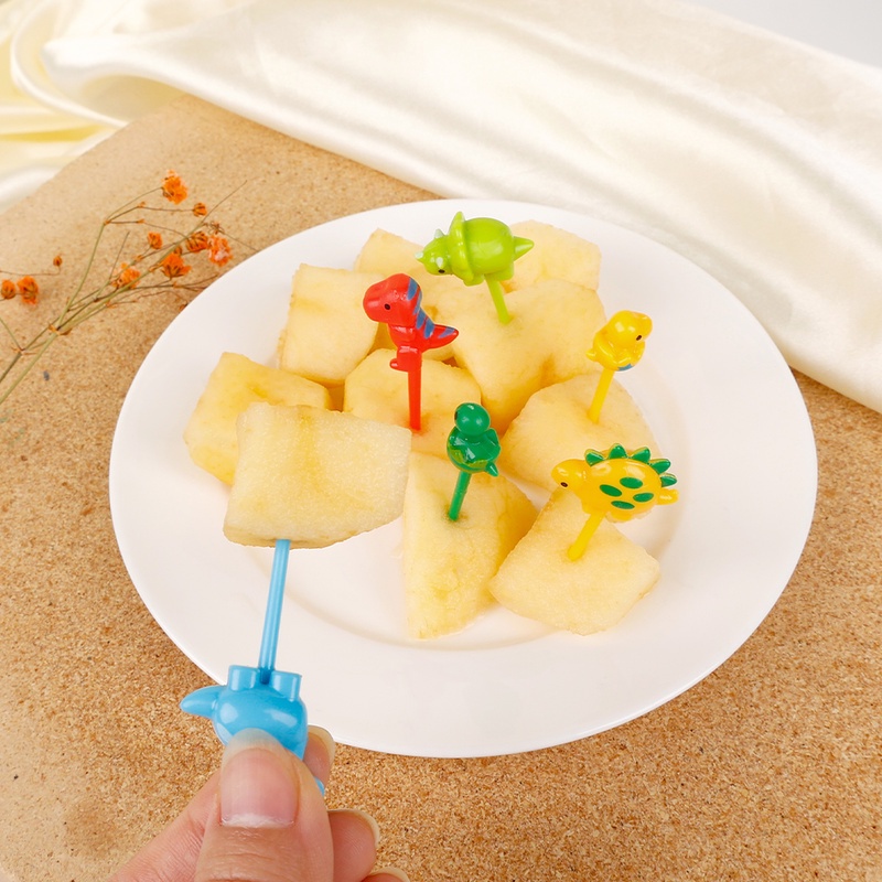 Set 6 Nĩa Ăn Trái Cây Hình Khủng Long Dễ Thương