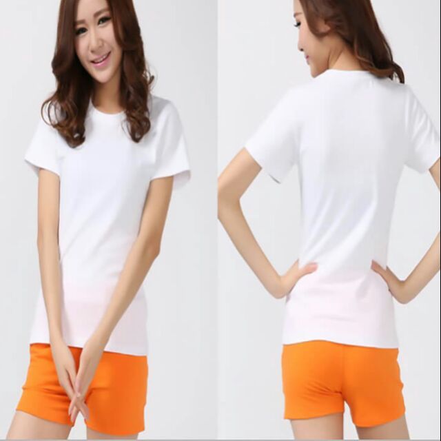 Áo thun trơn(cotton dày, mịn) màu trắng size S