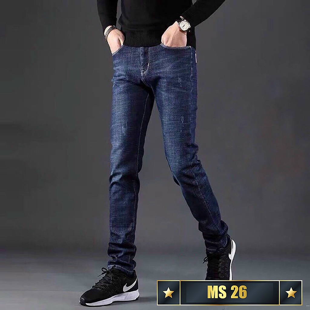 Quần jean nam chất bò co giãn, quần bò nam nhiều mẫu rách xước thời trang PN ms88
