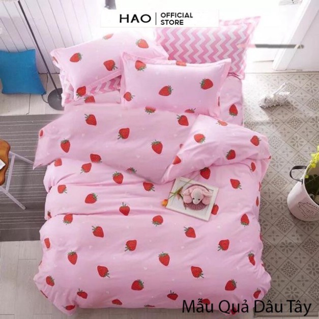 Bộ 5 Món Vỏ Chăn Ga Gối thương hiệu Haohao chất liệu Coton poly cao cấp đa dạng mẫu mã