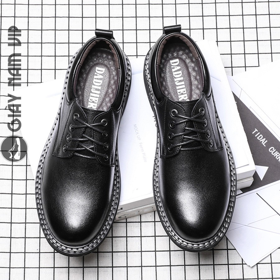Giày Nam Cao Cấp Phong Cách Da Bò Đẹp GIAYNAMVIP Giày Đốc Nam Cổ Ngắn Hàn Quốc GNK11