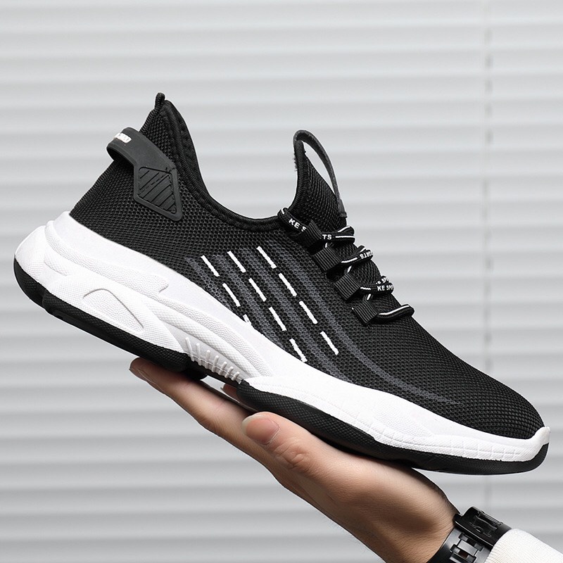 Giày thể thao nam năng động G999 giày sneaker nam đế cao su 3 vạch Eric Fashion