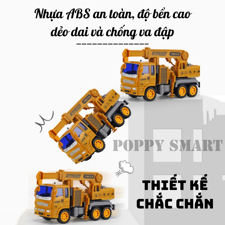 Bộ Ô tô Đồ Chơi Xe Xây Dựng BBS: Máy xúc, Xe tải, Cần Cẩu...Cho Trẻ Em