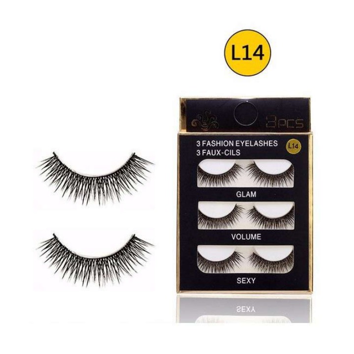 Mi Giả Lông Chồn 3D 3PCS 3 Fashion Eyelashes 3 Faux-Cils (3 cặp)