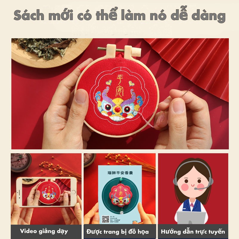 DIY Bộ Kit Cần thêu tay Phụ Kiện Làm Đồ Trang Trí Xe Ô Tô túi nước hoa Trang trí treo Truy cập, dây chuyền điện thoại