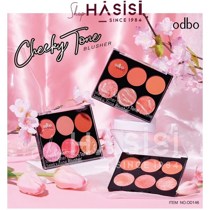 Bảng Phấn Má Hồng 6 Ô ODBO - Cheeky Tone Blusher OD146 15g